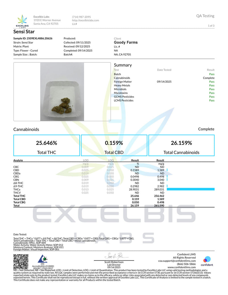Sensi Star COA